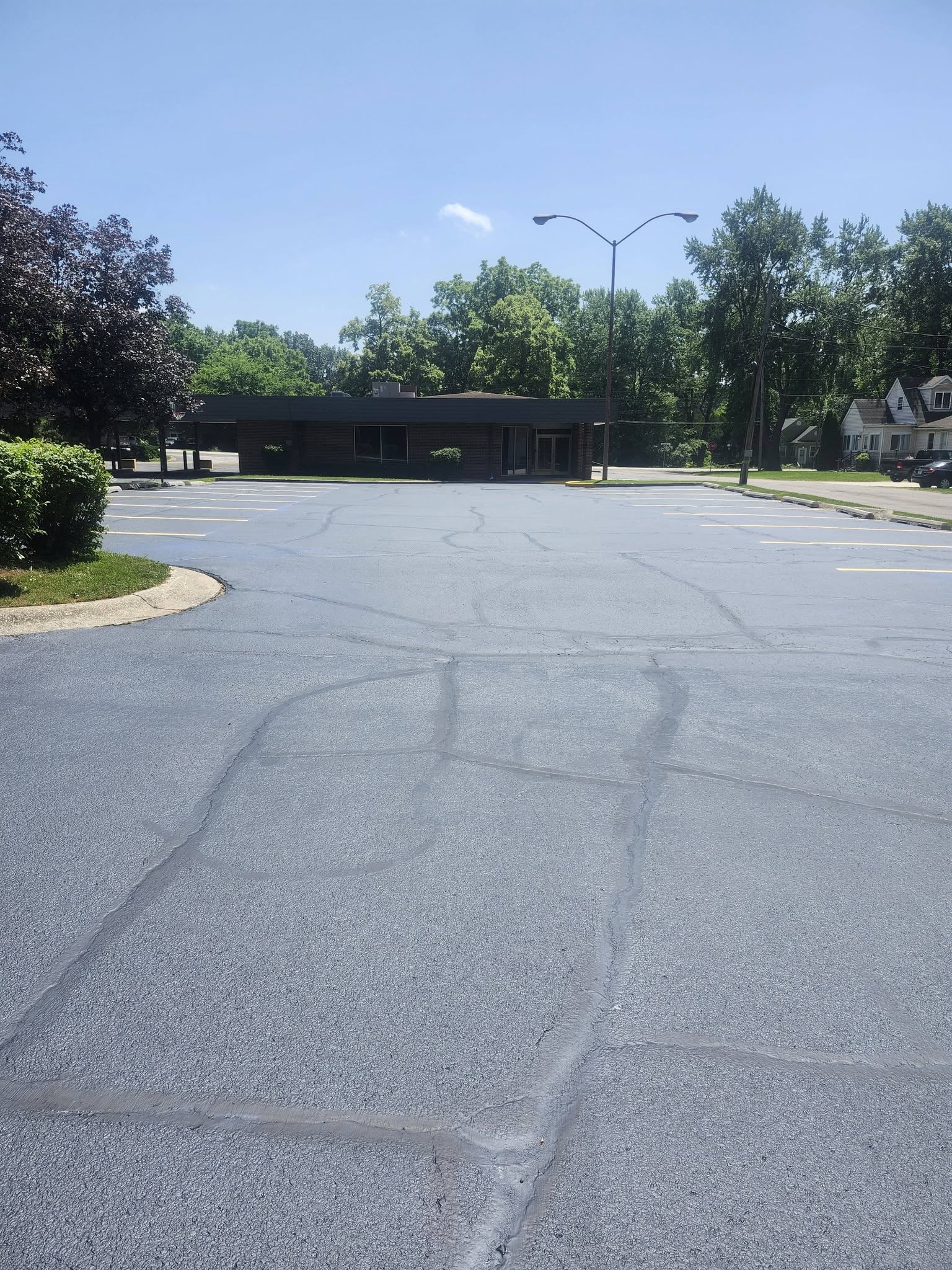 Finished commercial lot after sealcoating